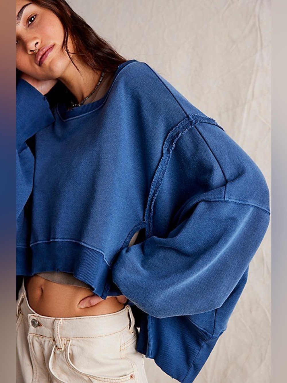 Free People We The Free Camden Cropped Sweatshirt